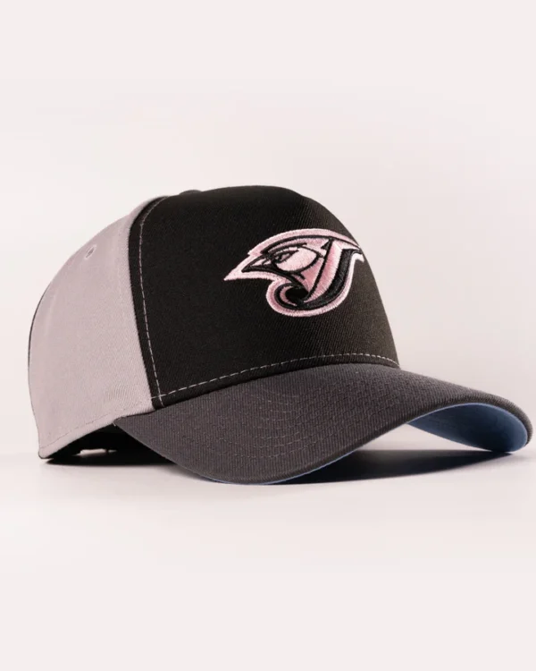 TORONTO BLUE JAYS GREY FOG BLEACHED CORAL-FRAME SNAPBACK HAT