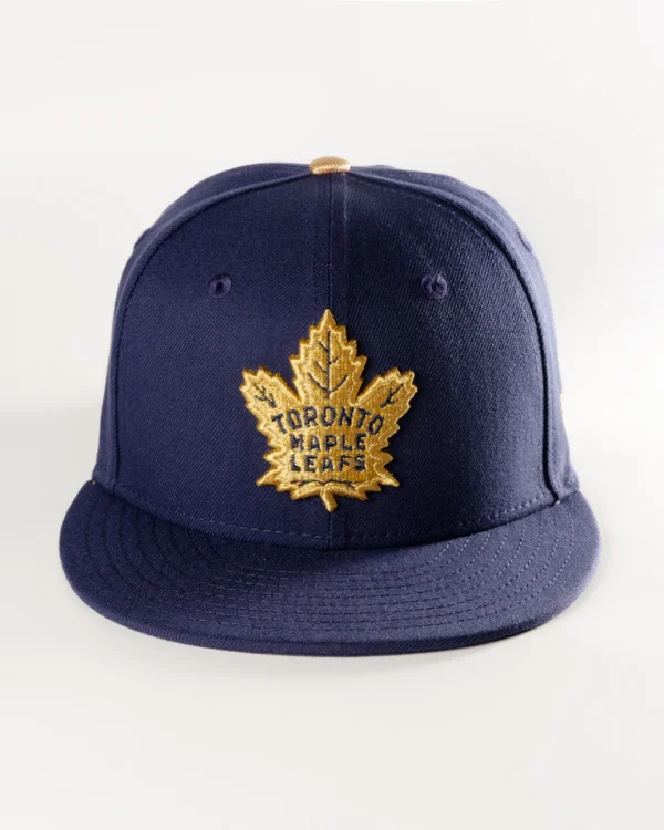 TORONTO MAPLE LEAFS LIGHT NAVY GOLD FITTED HAT
