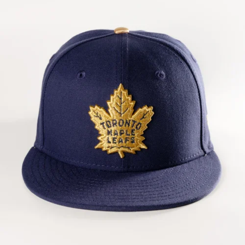 TORONTO MAPLE LEAFS LIGHT NAVY GOLD FITTED HAT