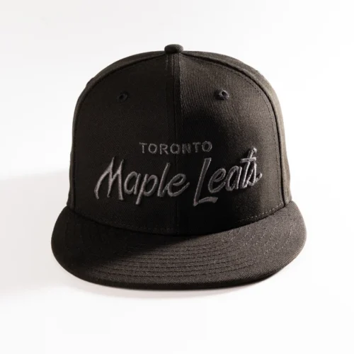 TORONTO MAPLE LEAFS METALLIC BLACK PEARL SCRIPT FITTED HAT