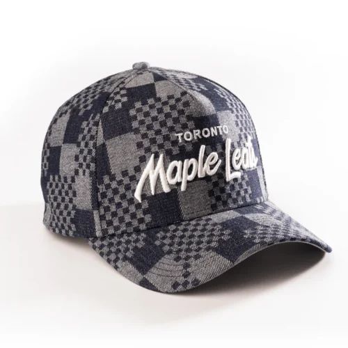 TORONTO MAPLE LEAFS PATTERN DENIM A-FRAME SNAPBACK HAT