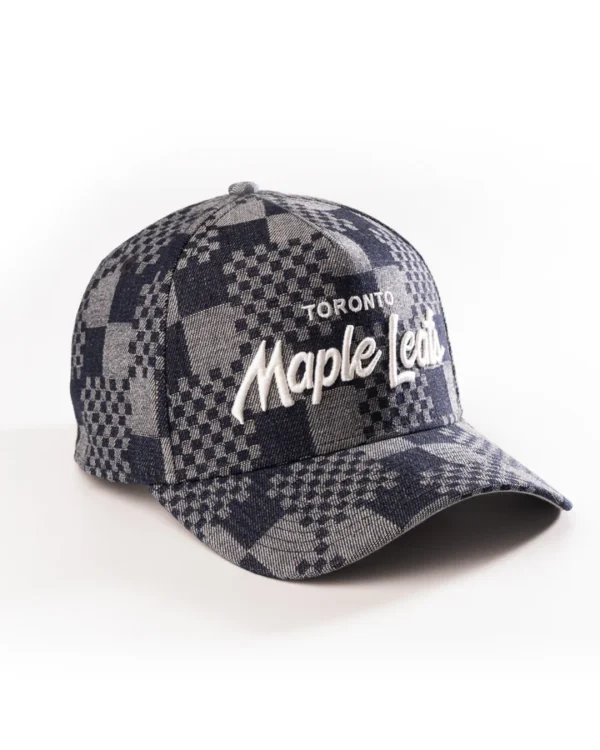 TORONTO MAPLE LEAFS PATTERN DENIM A-FRAME SNAPBACK HAT